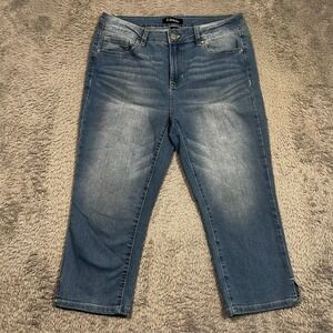 D. Jeans Capri Jeans Women's 8P Petite 30x19 Blue Denim Stretch‎ 5-Pocket